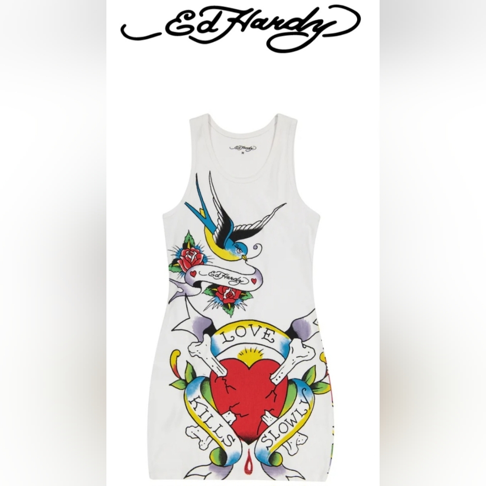 Ed Hardy Love Kills Slowly Tank Dress